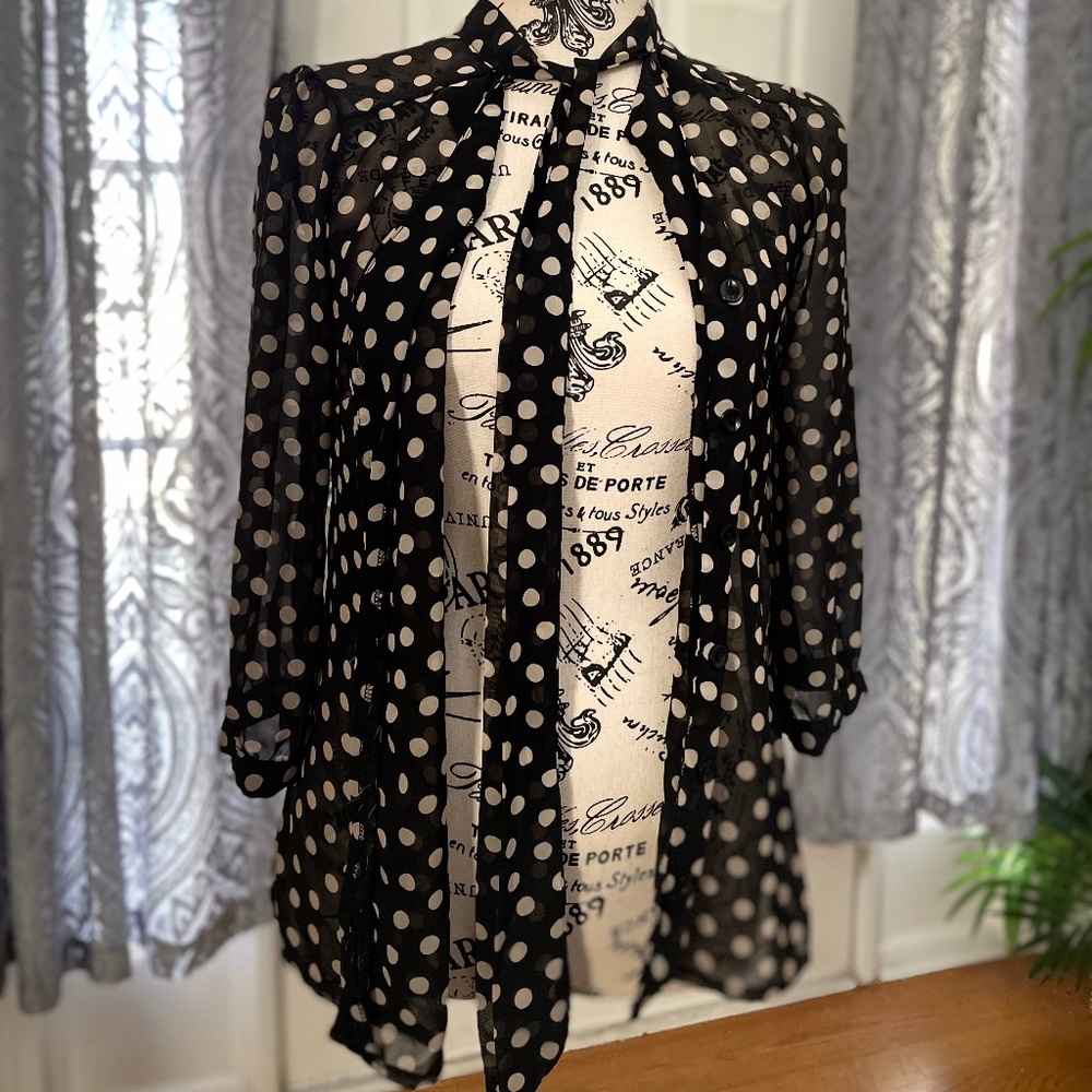 Black & White polka dot blouse